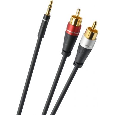 Межблочный аудио кабель Oehlbach EXCELLENCE Select Audio Jack RCA Link, Audio cable 3,5-Ci 1,0m bw, D1C33190